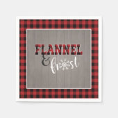 Flanel en Vorst Papieren Servet - Rood - Grijs Hou (Voorkant)