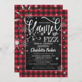 Flanel & Fizz bruidsdouche uitnodiging (Voorkant / Achterkant)