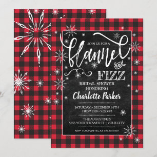 Flanel & Fizz bruidsdouche uitnodiging