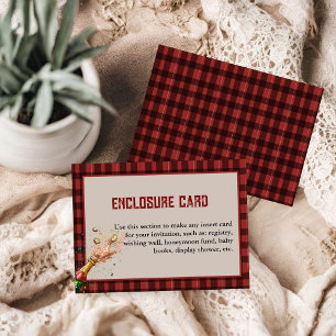 Flanel & fizz winter rood zwart plaid Enclosure Kaart