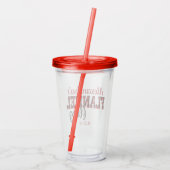 Flanel Fling - Rood - Acryl Tumbler Acryl Drinkbeker (Achterkant)