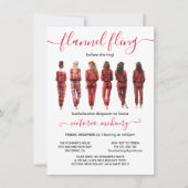 Flanel Fling Voor de Ring Bachelorette Party Kaart (Voorkant)