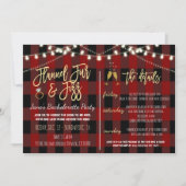 Flanel Fur en Fizz Party Uitnodiging (Voorkant)