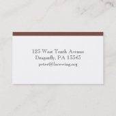 Flanelle de faux de rouille du carte de visite | (Dos)