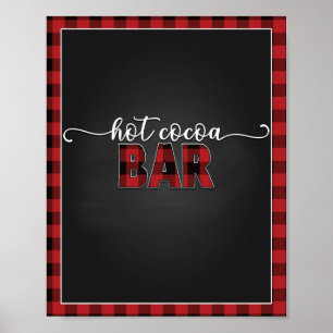 Flanellen Flirt Hot Cocoa Bar 8x10 Poster/Bord Poster