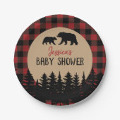 Flannel Adventure Beer Baby shower Decor Papieren Bordje (Voorkant)