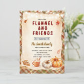 Flannel Bonfire and S'mores party invitation (Debout devant)