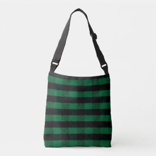 Flannel Buffalo Gedekte groene lumberjack textuur Crossbody Tas