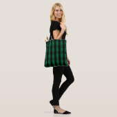 Flannel Buffalo Gedekte groene lumberjack textuur Draagtas (Op model)