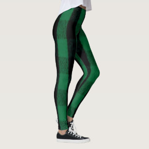 Flannel Buffalo Gedekte groene lumberjack textuur Leggings