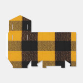 Flannel Buffalo Pset Gele lumberjack textuur Bedankdoosjes (Uitgevouwen)