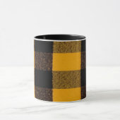 Flannel Buffalo Pset Gele lumberjack textuur Mok (Midden)