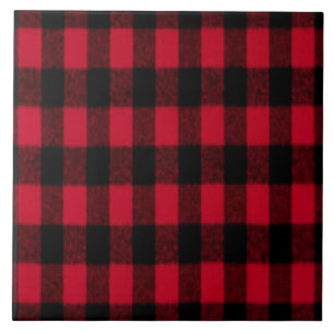 Flannel Buffalo Pset Red lumberjack textuur Tegeltje