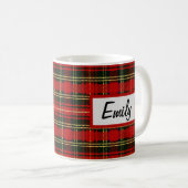 Flannel écossais Avec Nom Café Mug (Devant droit)