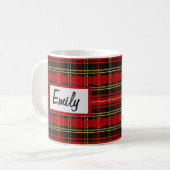 Flannel écossais Avec Nom Café Mug (Devant gauche)