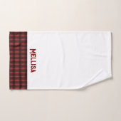 Flannel Fling avant l'anneau carreau rouge enterre (Serviette à main)