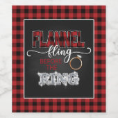 Flannel Fling avant le Étiquette de vin de la cein (Étiquettes simples)