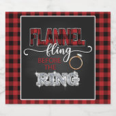 Flannel Fling avant le Étiquette de vin mousseux (Étiquettes simples)
