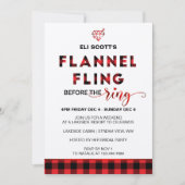 Flannel Fling Bachelorette Invitation + Itinéraire (Devant)