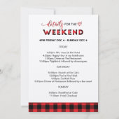 Flannel Fling Bachelorette Invitation + Itinéraire (Dos)