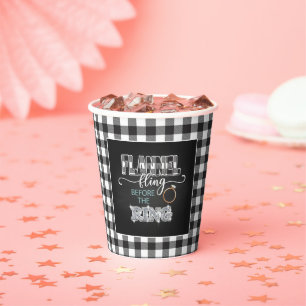 Flannel Fling before the Ring Paper Cup - White Papieren Bekers
