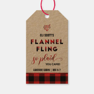 Flannel Fling gepersonaliseerd dank je wel Cadeaulabel