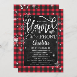 Flannel & Frost Birthday Invitation Kaart
