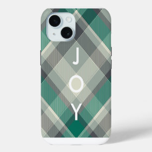 Flannel Gingham Ugly Sweeter Pset Merry Kerstmis iPhone 15 Hoesje