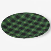 Flannel Green Buffalo Plays Pattern Herfst herfst Papieren Bordje (Gekanteld)