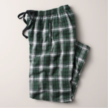 Flannel Green & White Mannen Pajama Pants