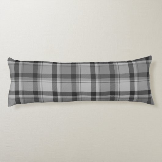Flannel gris Imprimer coussin lombaire long (Dos)