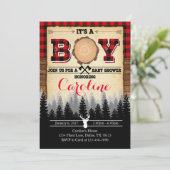 Flannel Lumberjack Baby shower Invitation d'invita (Debout devant)