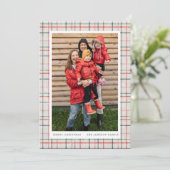 Flannel Plaid Carte photo de vacances (Debout devant)