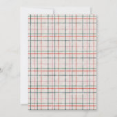 Flannel Plaid Carte photo de vacances (Dos)