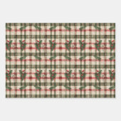 Flannel Plaid Winter Holiday Gift Inpakpapier Vel (Voorkant)