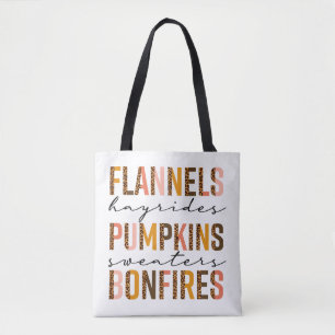 Flannels Hayrides Pumpkins Sweaters Draagtas