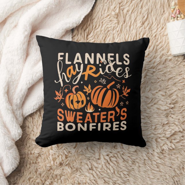 Flannels Hayrides Pumpkins Sweaters Kussen (Deken)