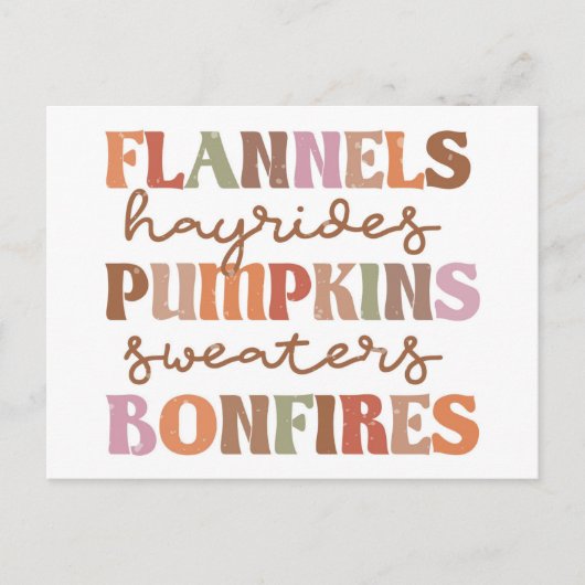 Flannels Pumpkins Bonfire Briefkaart (Voorkant)