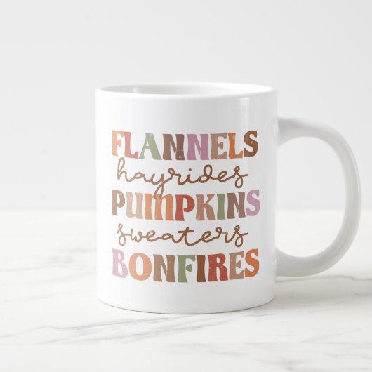 Flannels Pumpkins Bonfire Extra Grote Beker (Rechts)