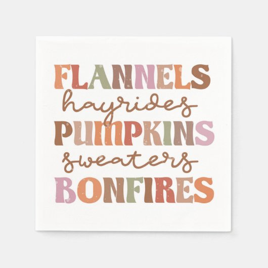 Flannels Pumpkins Bonfire Servet (Voorkant)