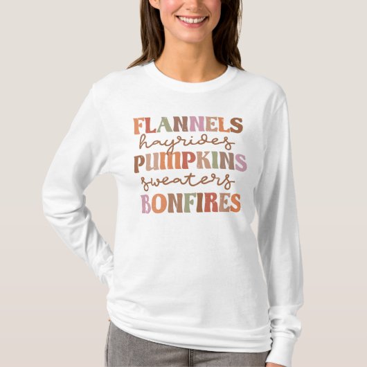 Flannels Pumpkins Bonfire T-shirt (Voorkant)