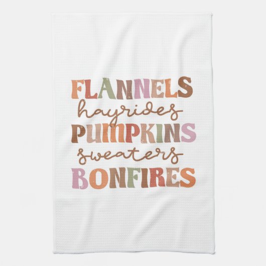 Flannels Pumpkins Bonfire Theedoek (Verticaal)