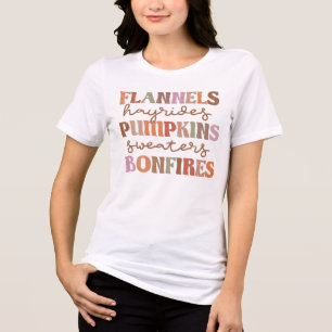Flannels Pumpkins Bonfire Tri-Blend Shirt