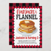 Flapjacks en Flanelen Pannenkoeken Verjaardagsuitn Kaart (Voorkant / Achterkant)