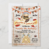 Flapjacks et Lumberjacks invitations de fête d'ann (Devant)