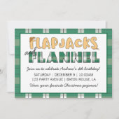 Flapjacks & Flanel Feest Uitnodiging (Voorkant)