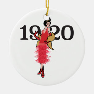 Flapper 1920 keramisch ornament