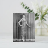 Flapper 1920  zwart-witte foto briefkaart (Staand voorkant)