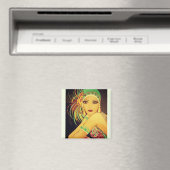 Flapper Art Deco Danser Lady Magnet Magneet (Insitu (Vaatwasser))