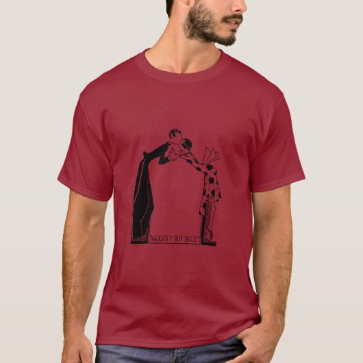 Flapper Art Deco Paar Ondeugend Maar Mooi T-shirt (Voorkant)